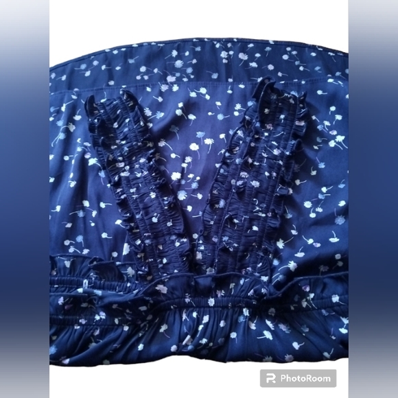 Express Floral Print Tank Blouse with Ruffles - Picture 3 of 3